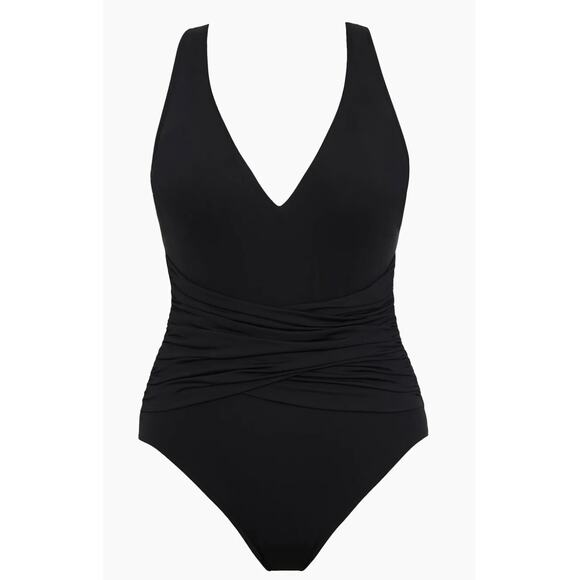 Miraclesuit Plot Twist Valerie One Piece Swimsuit 6006094 Size 10 NEW Black - Picture 3 of 13